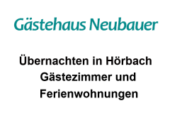 Gästehaus Neubauer