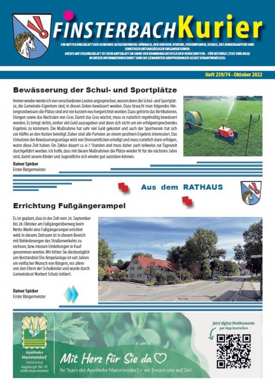 Finsterbach Kurier Oktober 2022